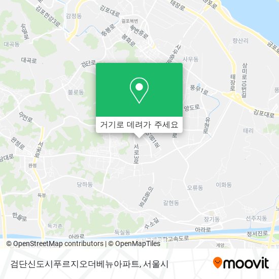 검단신도시푸르지오더베뉴아파트 지도