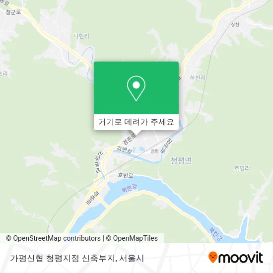 가평신협 청평지점 신축부지 지도