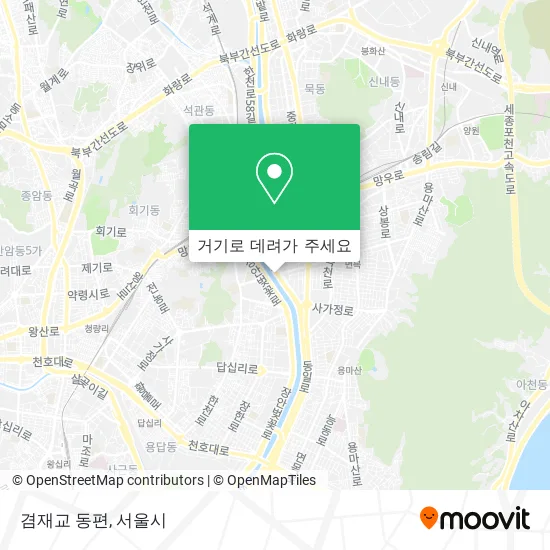 겸재교 동편 지도