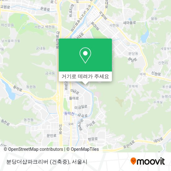 분당더샵파크리버 (건축중) 지도