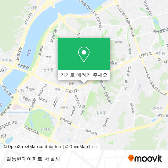 길동현대아파트 지도