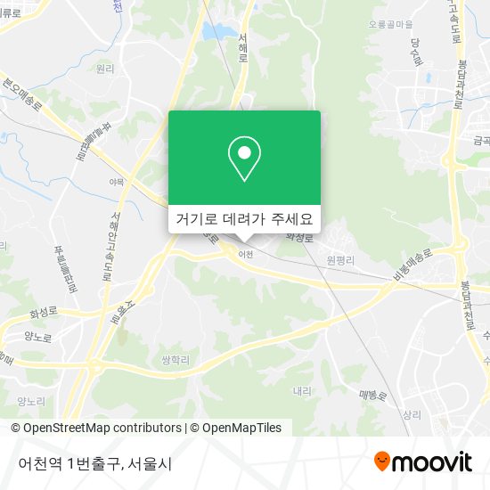 어천역 1번출구 지도