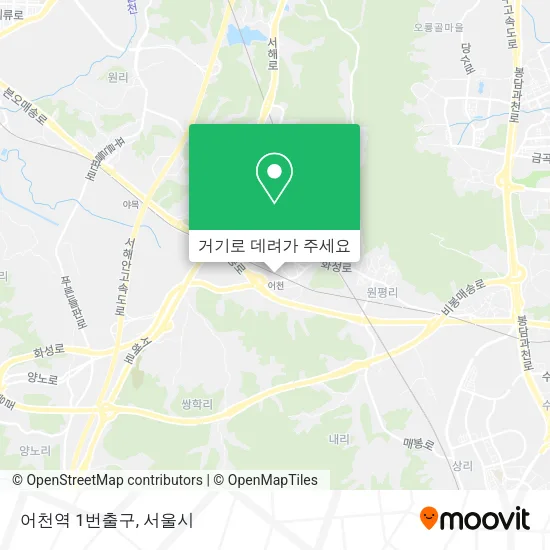 어천역 1번출구 지도