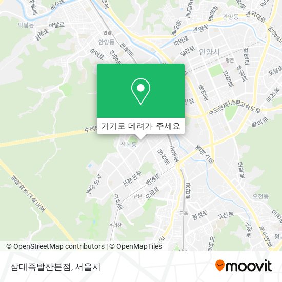 삼대족발산본점 지도