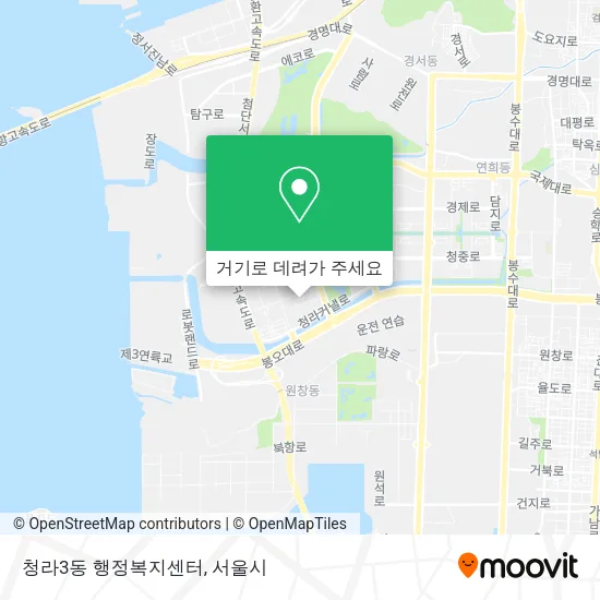 청라3동 행정복지센터 지도