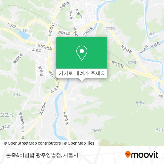 본죽&비빔밥 광주양벌점 지도