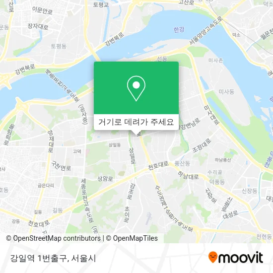 강일역 1번출구 지도
