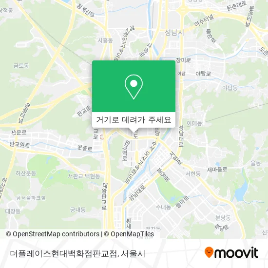 더플레이스현대백화점판교점 지도