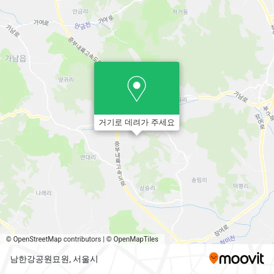 남한강공원묘원 지도