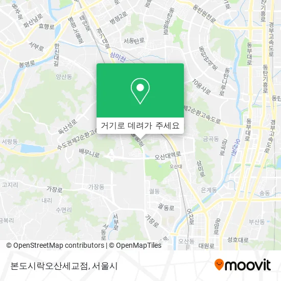 본도시락오산세교점 지도