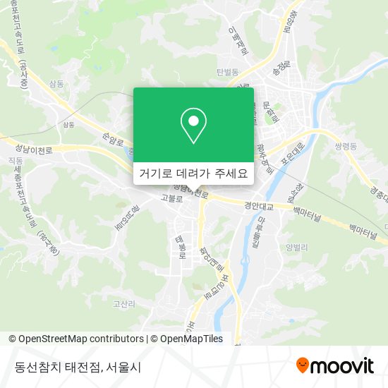 동선참치 태전점 지도