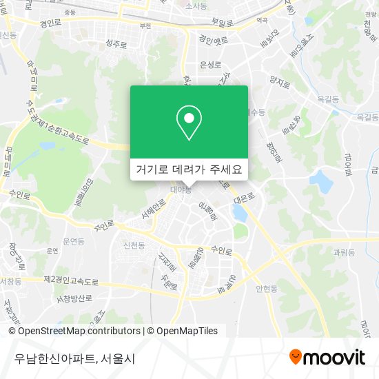 우남한신아파트 지도