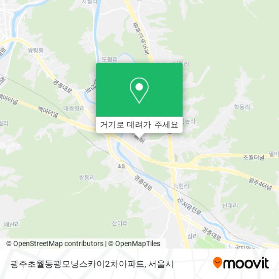 광주초월동광모닝스카이2차아파트 지도