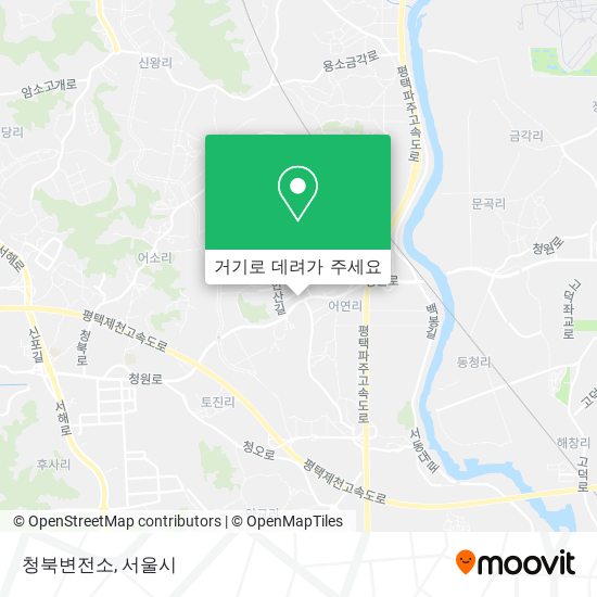청북변전소 지도
