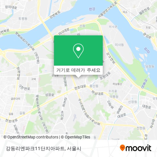 강동리엔파크11단지아파트 지도