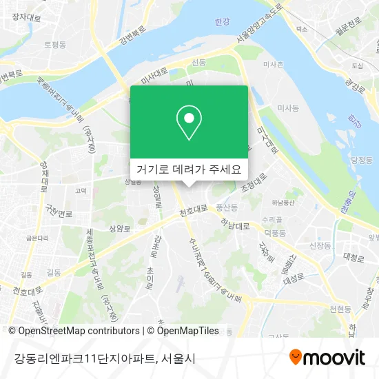 강동리엔파크11단지아파트 지도