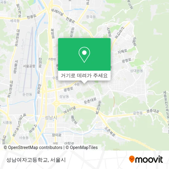 성남여자고등학교 지도