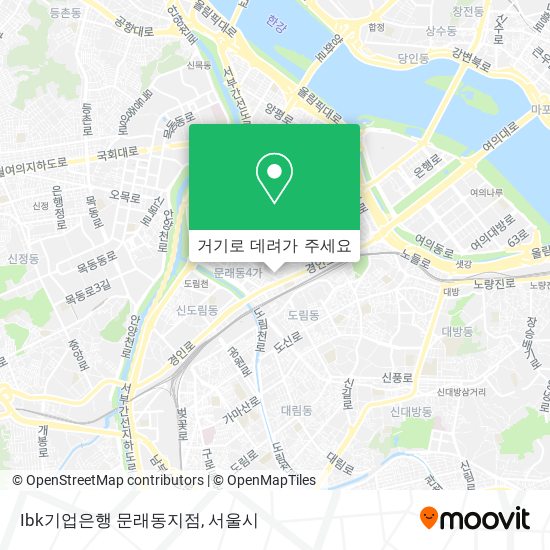 Ibk기업은행 문래동지점 지도