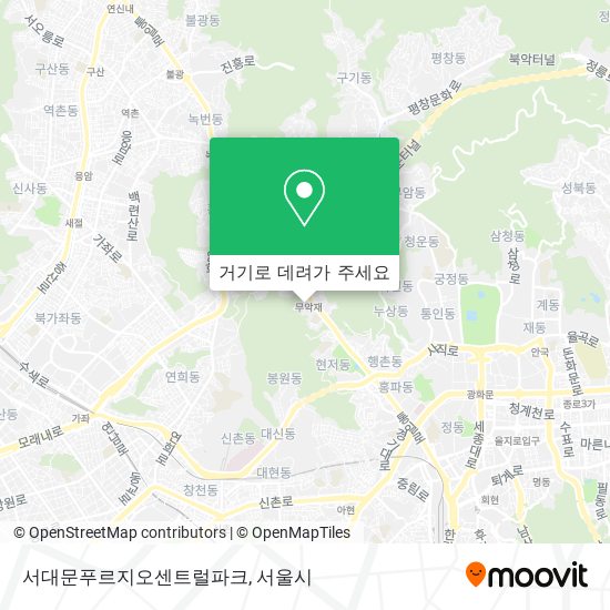 서대문푸르지오센트럴파크 지도