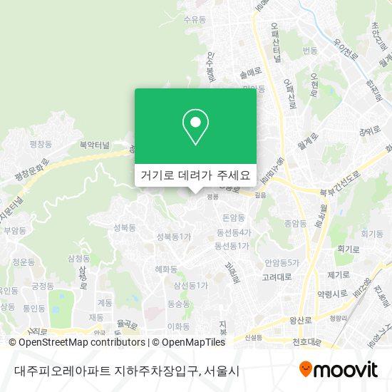 대주피오레아파트 지하주차장입구 지도