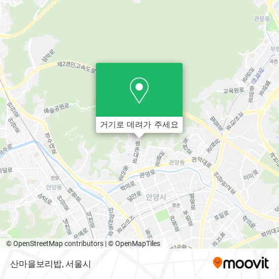 산마을보리밥 지도