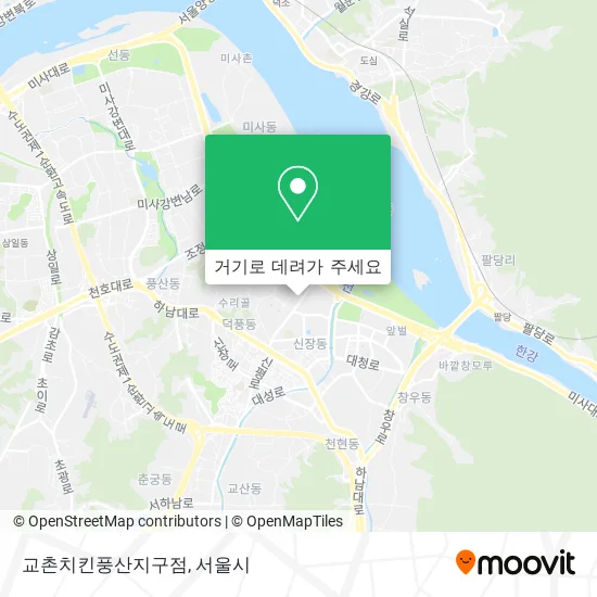 교촌치킨풍산지구점 지도