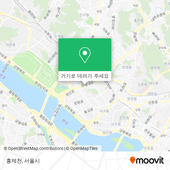 홍제천 지도
