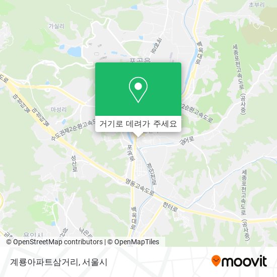 계룡아파트삼거리 지도