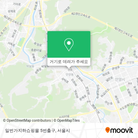 일번가지하쇼핑몰 5번출구 지도