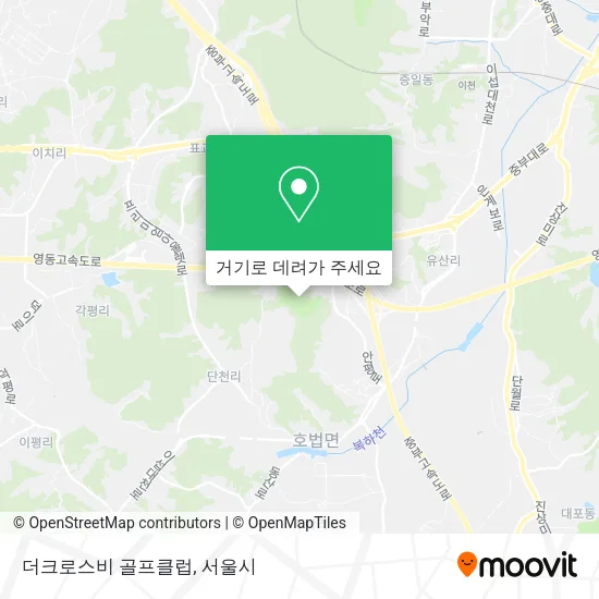 더크로스비 골프클럽 지도