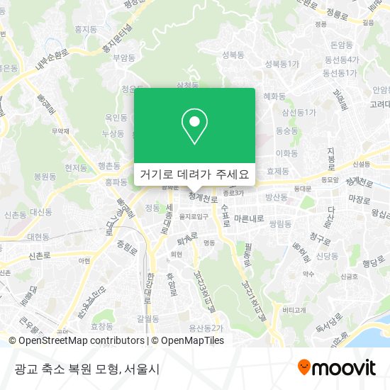 광교 축소 복원 모형 지도