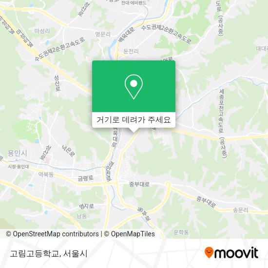 고림고등학교 지도