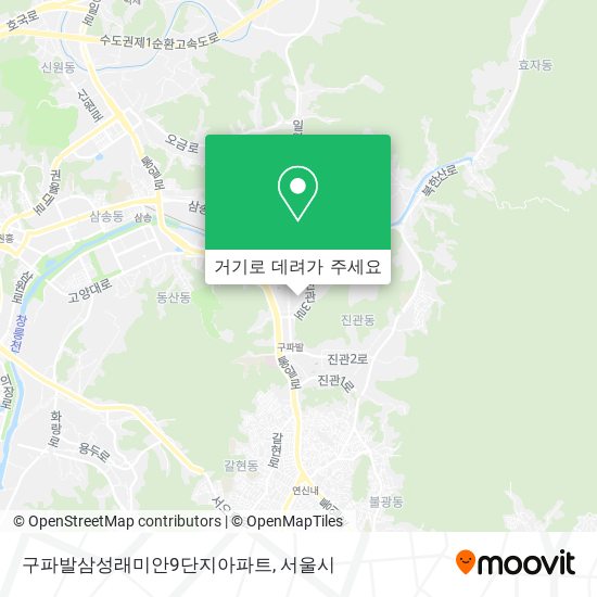 구파발삼성래미안9단지아파트 지도