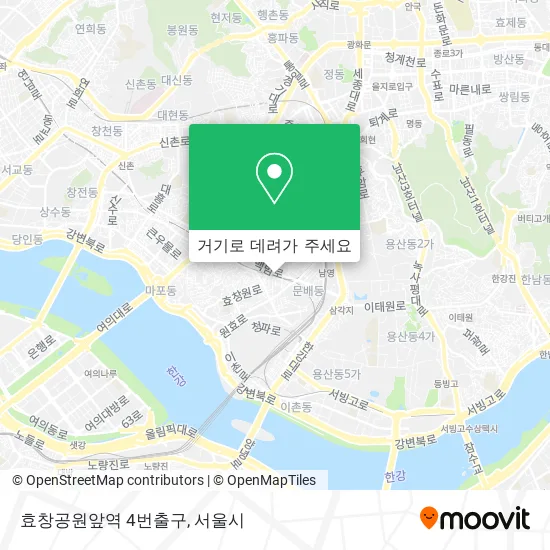 효창공원앞역 4번출구 지도