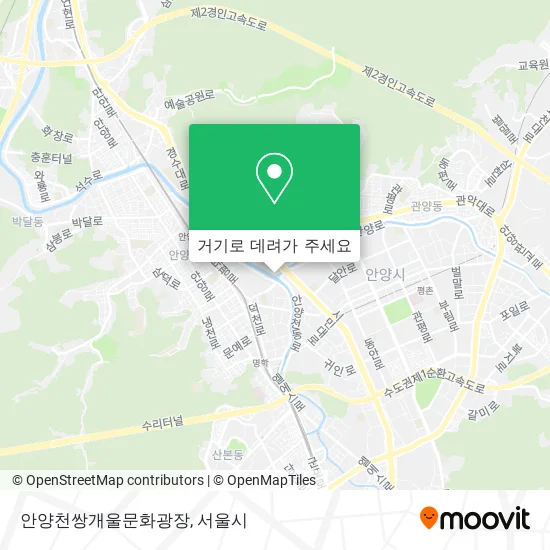 안양천쌍개울문화광장 지도