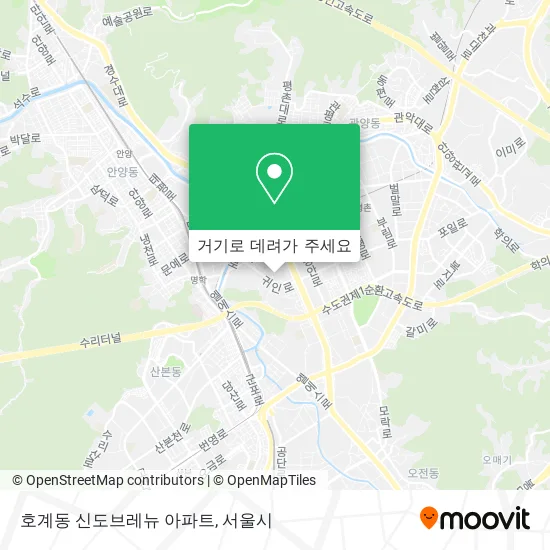 호계동 신도브레뉴 아파트 지도