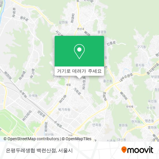 은평두레생협 백련산점 지도