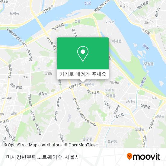 미사강변유림노르웨이숲 지도