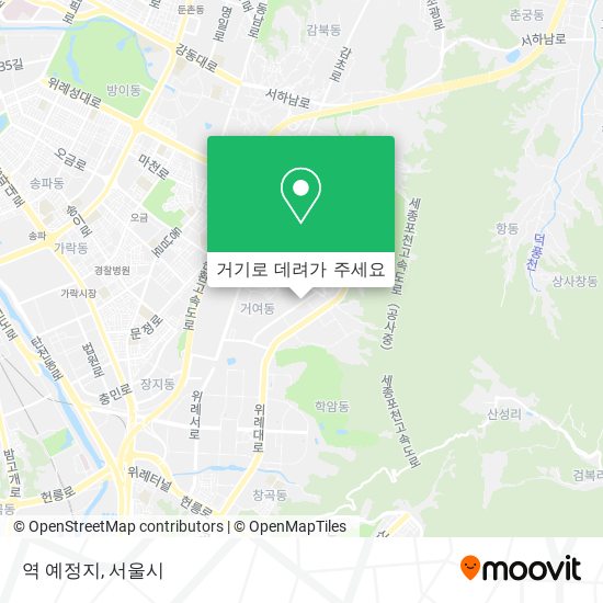 역 예정지 지도