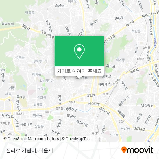 진리로 기념비 지도