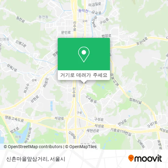 신촌마을앞삼거리 지도