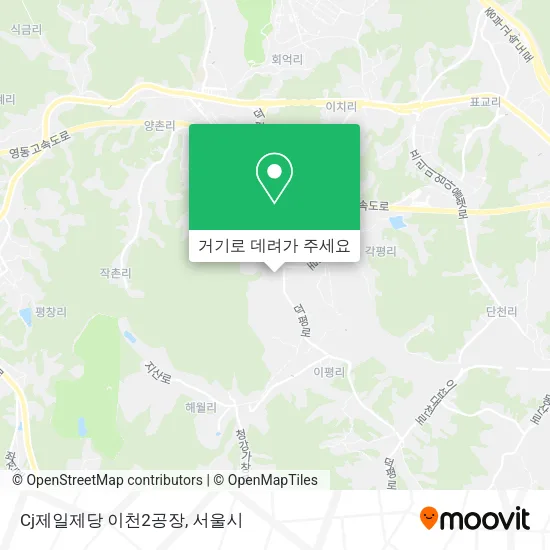 Cj제일제당 이천2공장 지도