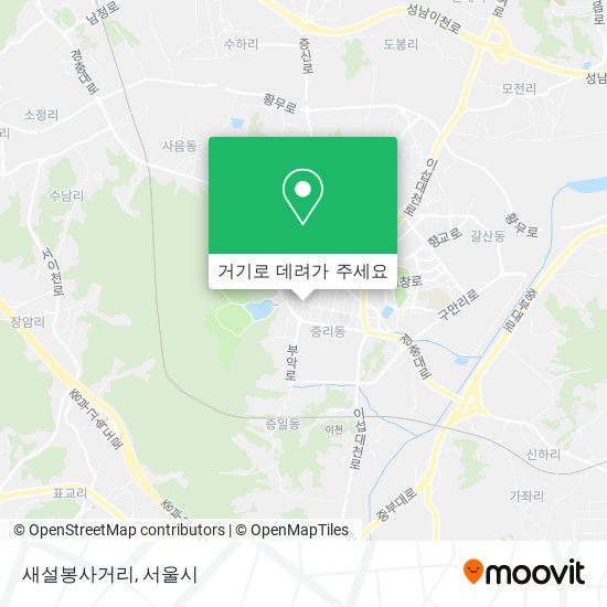 새설봉사거리 지도
