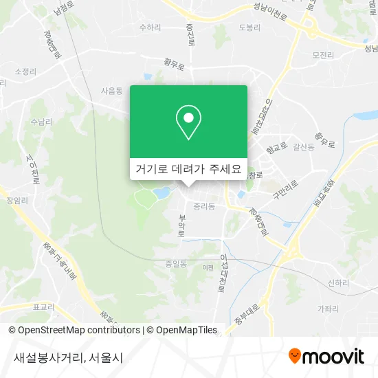 새설봉사거리 지도