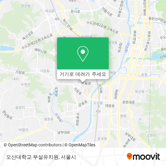 오산대학교 부설유치원 지도