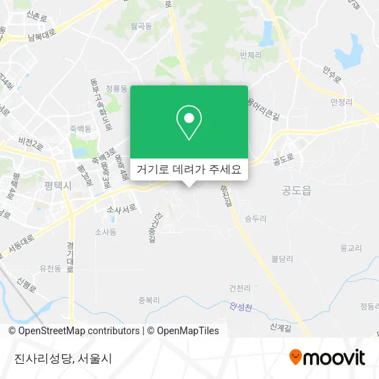 진사리성당 지도