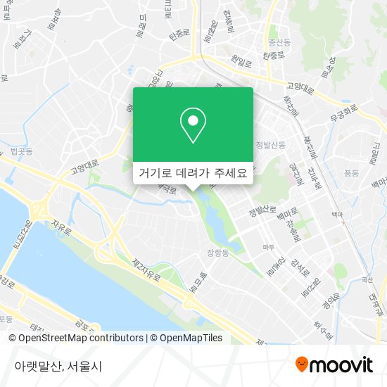 아랫말산 지도