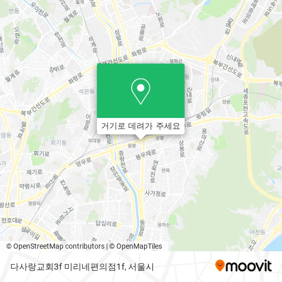 다사랑교회3f          미리네편의점1f 지도