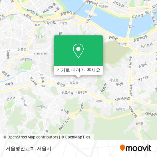 서울평안교회 지도