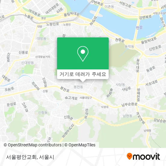 서울평안교회 지도
